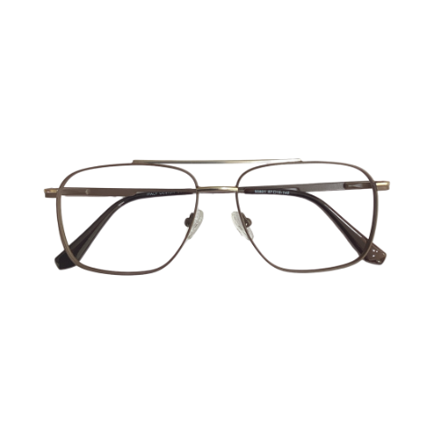 Tom Hans 93801 Metal Gold Brown Retro Full Frame 57