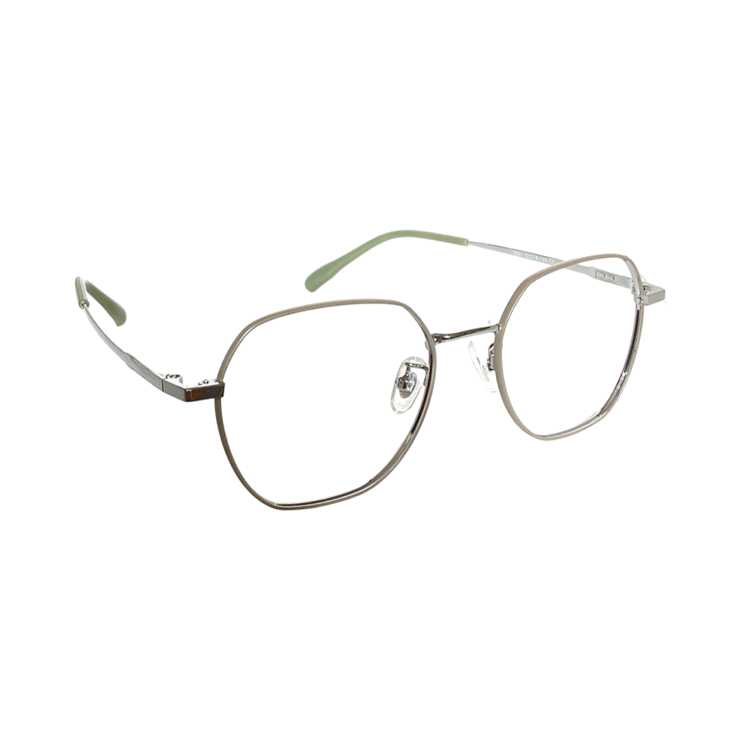 Trends 6801 Metal Silver Green Hexagon Full Frame 51