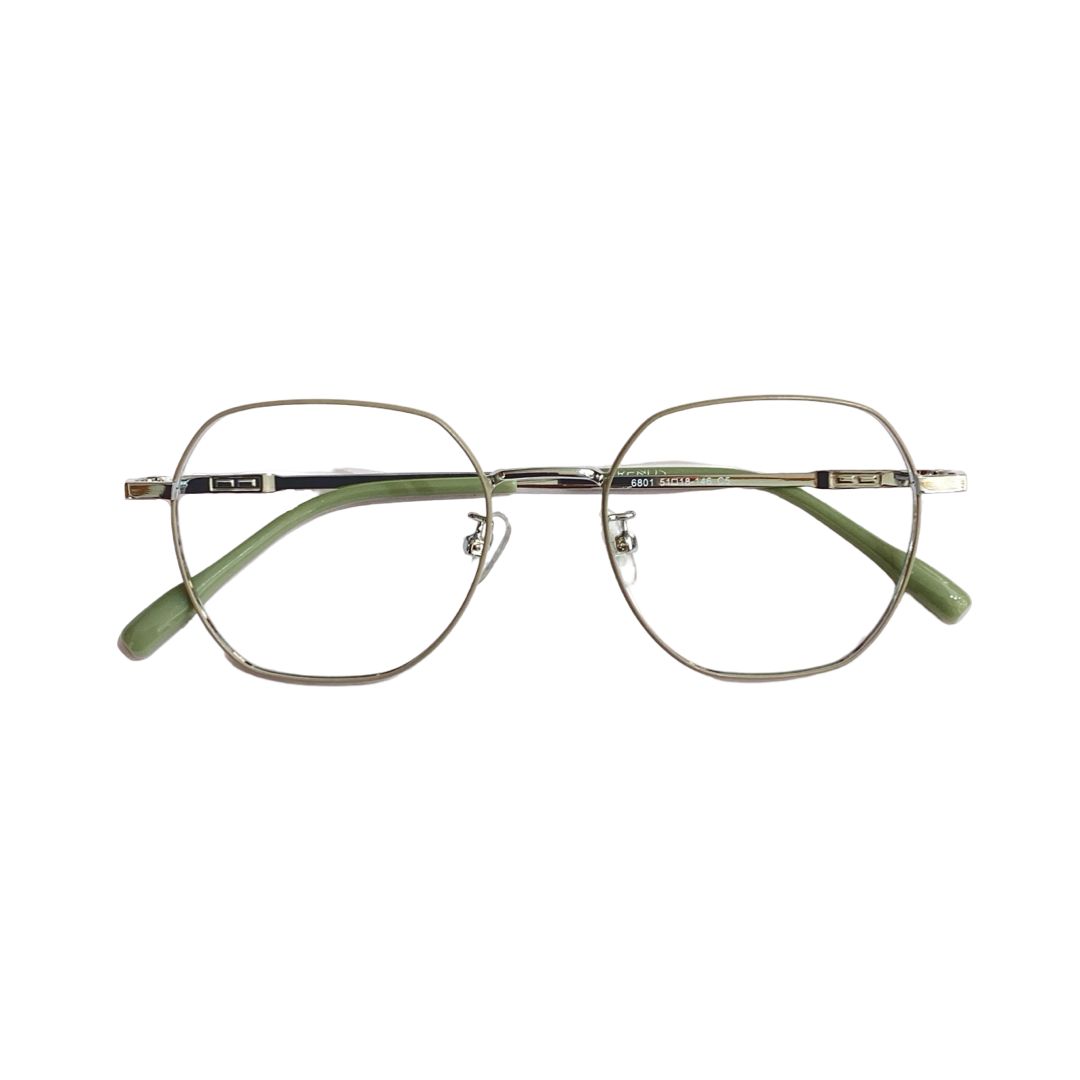 Trends 6801 Metal Silver Green Hexagon Full Frame 51
