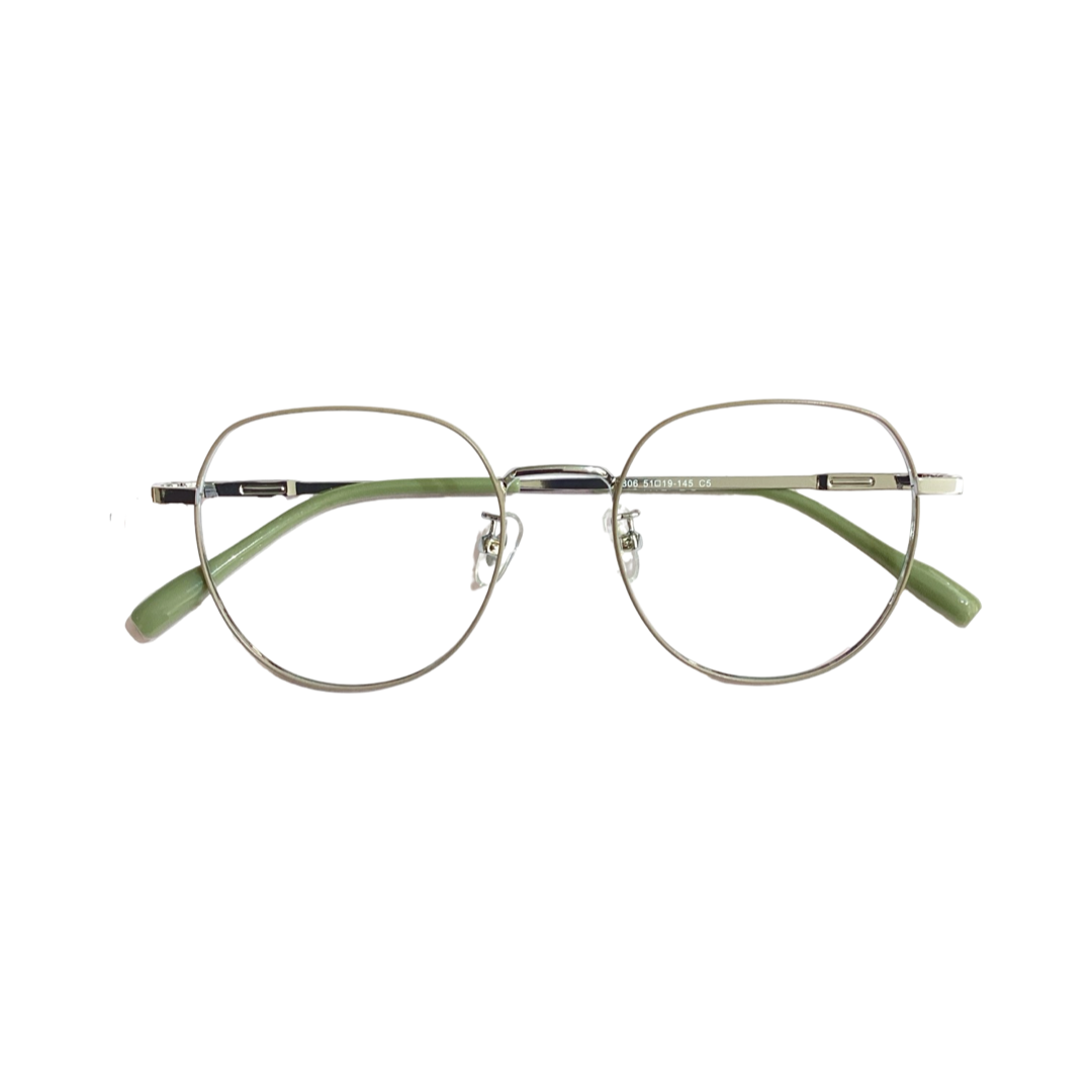 Trends 6806 Metal Silver Green Hexagon Full Frame 51