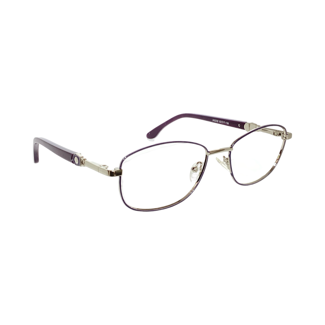 London Art 242232 Metal Silver Blue Oval Full Frame 52