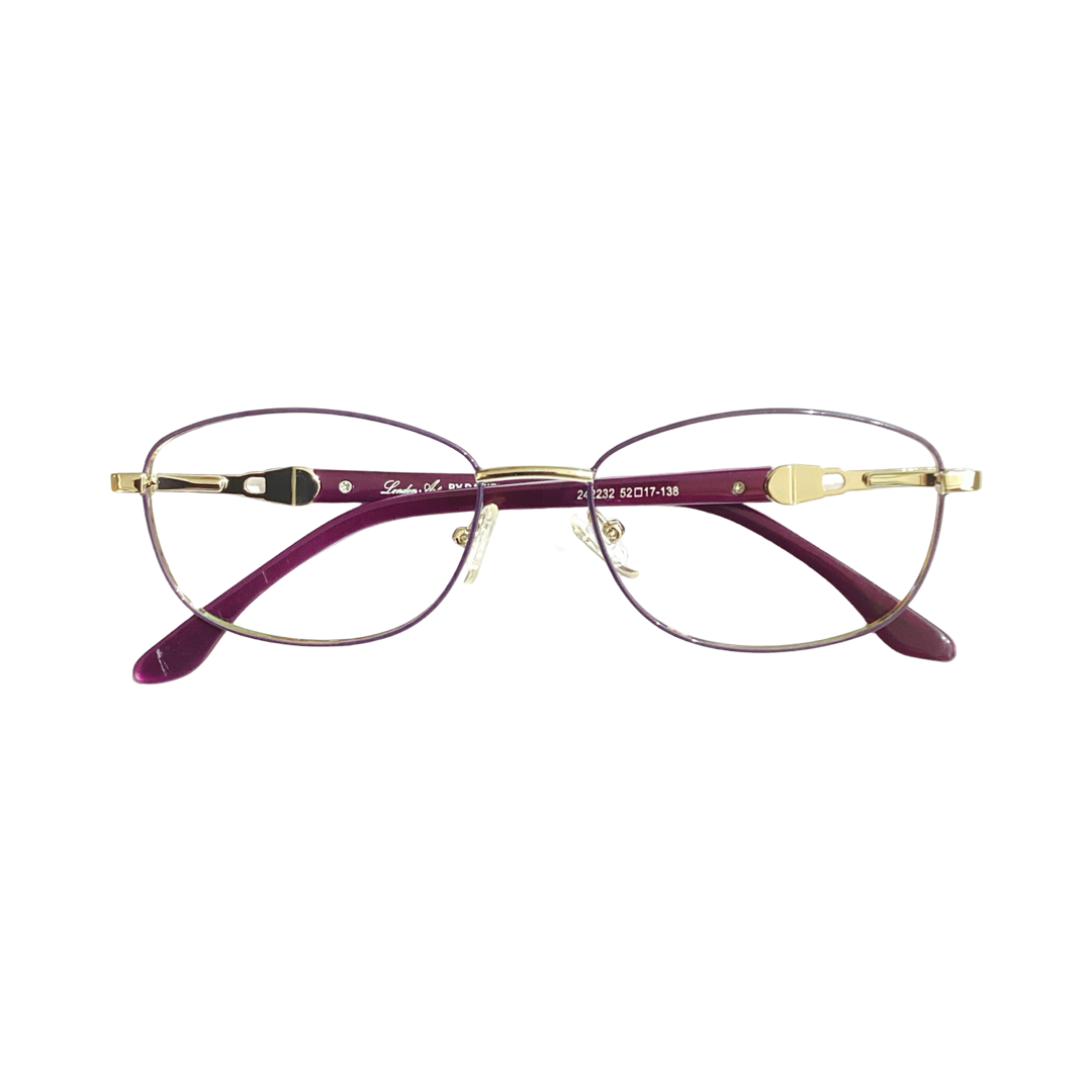 London Art 242232 Metal Silver Blue Oval Full Frame 52