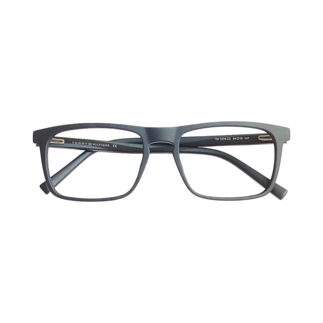 Tommy Hilfiger Th1079 Metal Black Rectangle Full Frame 54