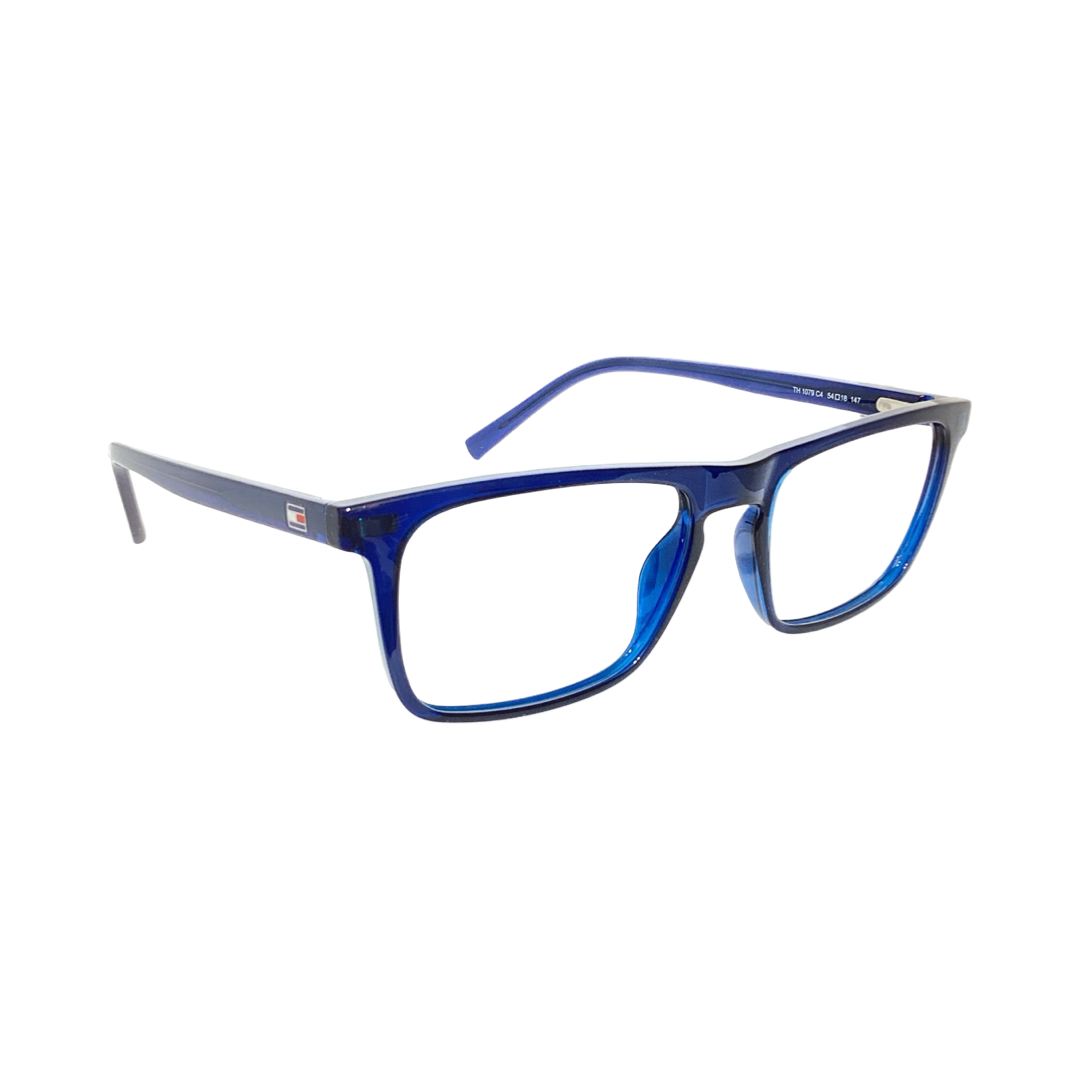 Tommy Hilfiger Th1079 Metal Blue Rectangle Full Frame 54