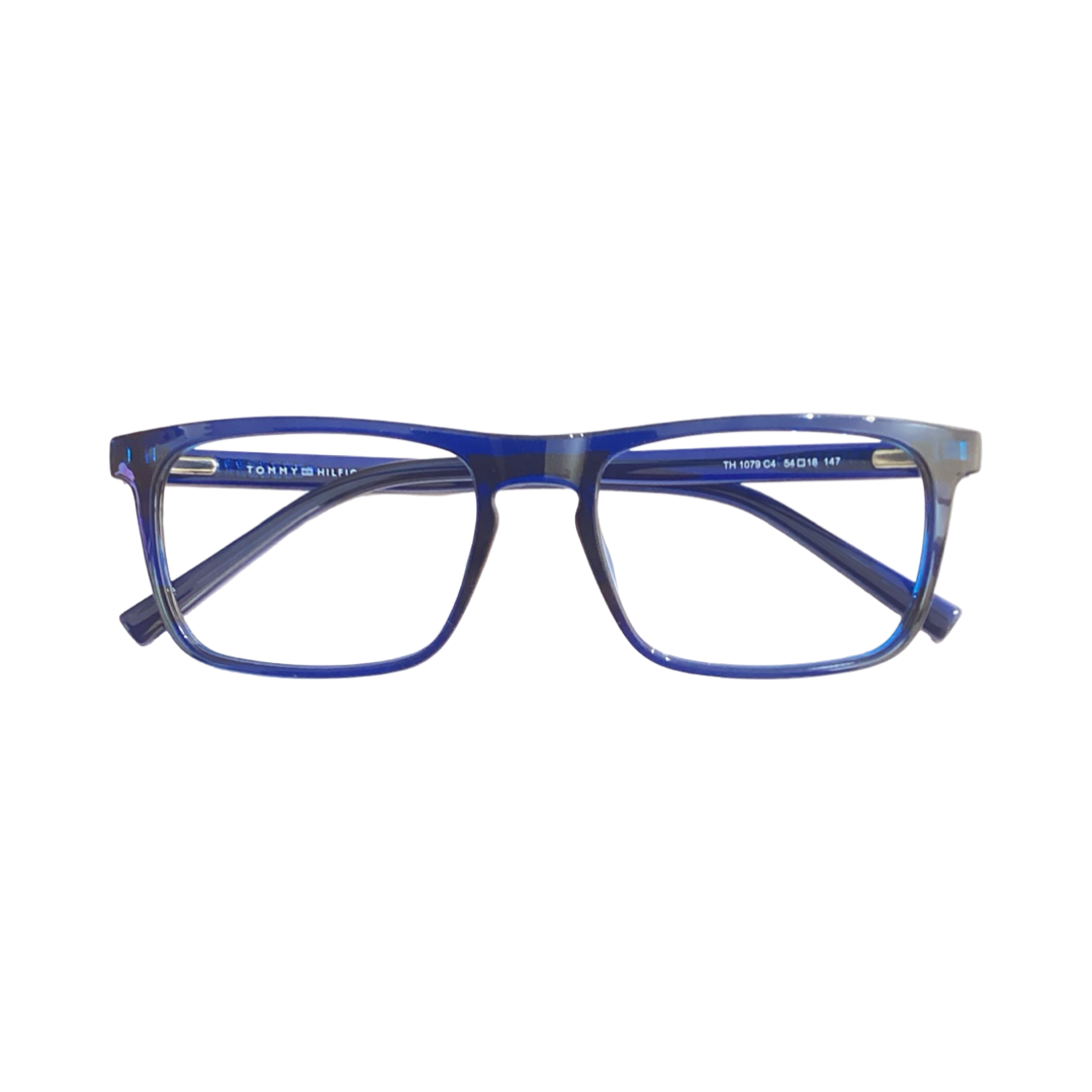 Tommy Hilfiger Th1079 Metal Blue Rectangle Full Frame 54