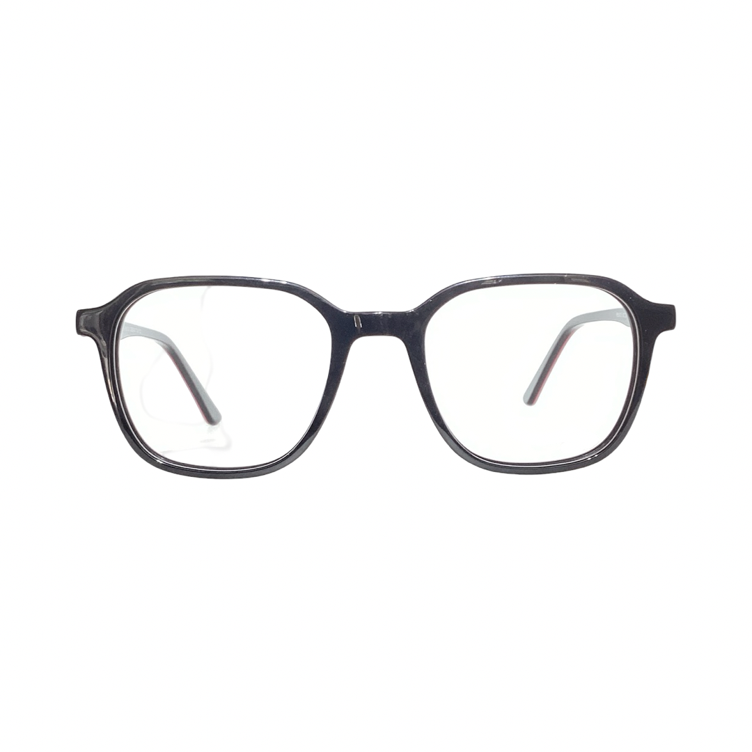 Playereyes Rb99005 Acetate Black Red Hexagon Full Frame 50
