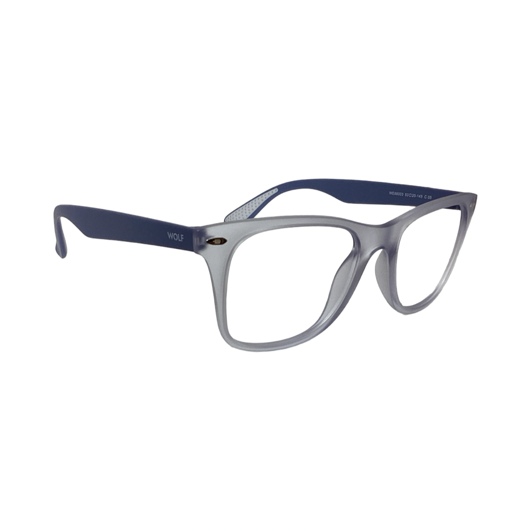 Wolfeyes We88003 Tr Flexi Sky Blue Wayfarer Full Frame 53