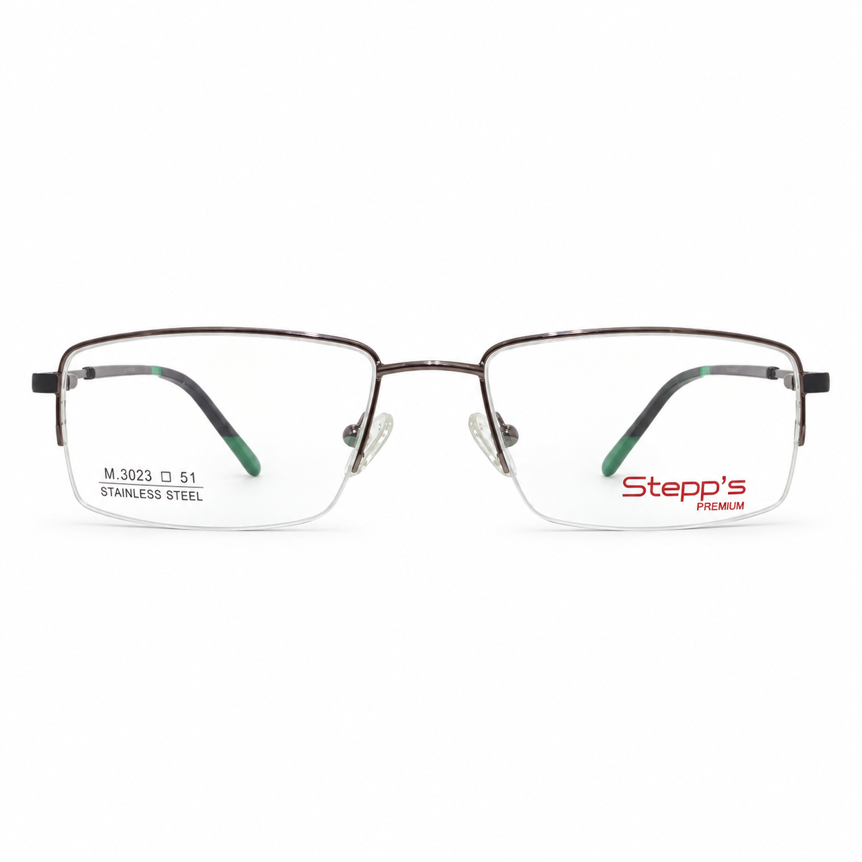 Steps M3023 Metal Metalic Gray Rectangle Half Frame 51