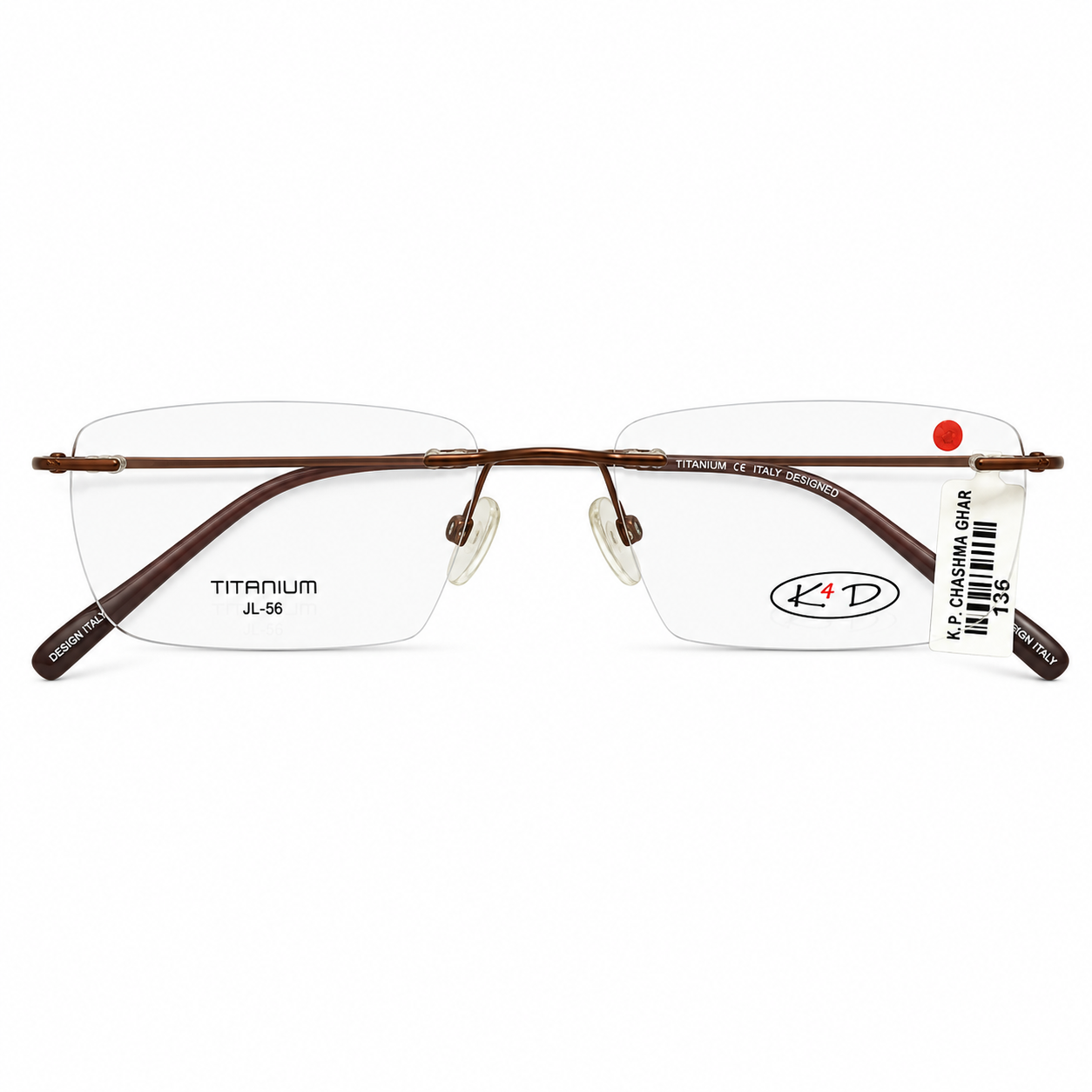 Odysey 8805 Metal Marron Square Rimless 52