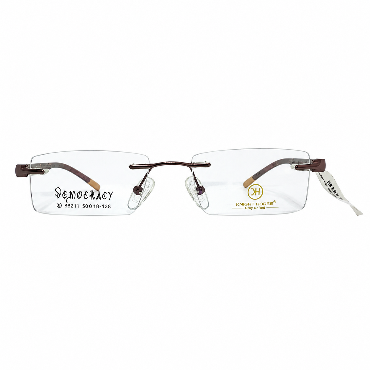 Knight Horse 86211 Metal Brown Rectangle Rimless 50