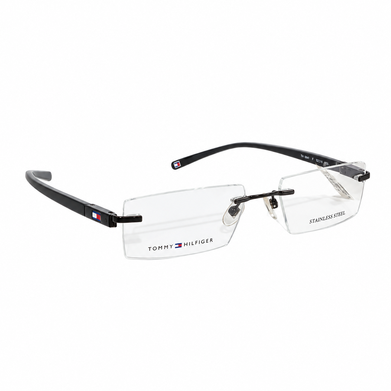 Tommy Hilfiger Th2241 Titanium Black Square Rimless 51