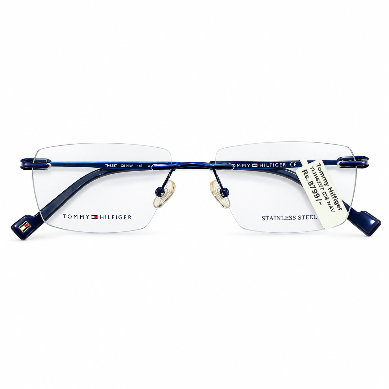 Tommy Hilfiger TH6279 Titanium Blue Square Rimless 53