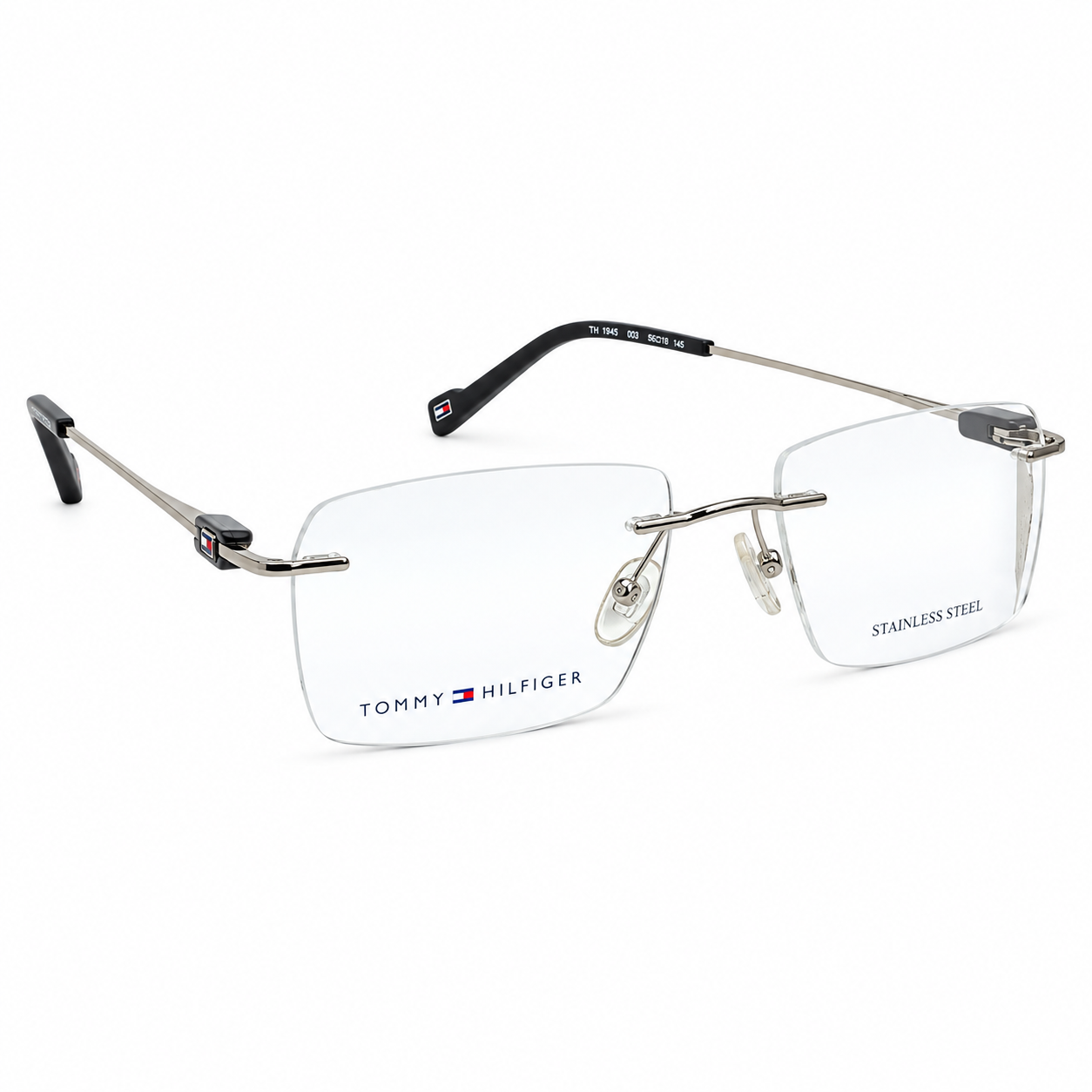 Tommy Hilfiger TH6279 Titanium Silver Square Rimless 53