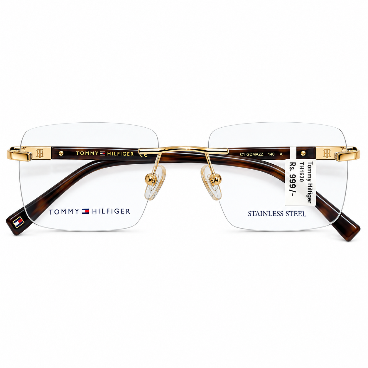 Tommy Hilfiger TH6301 Titanium Rose Gold Square Rimless 54