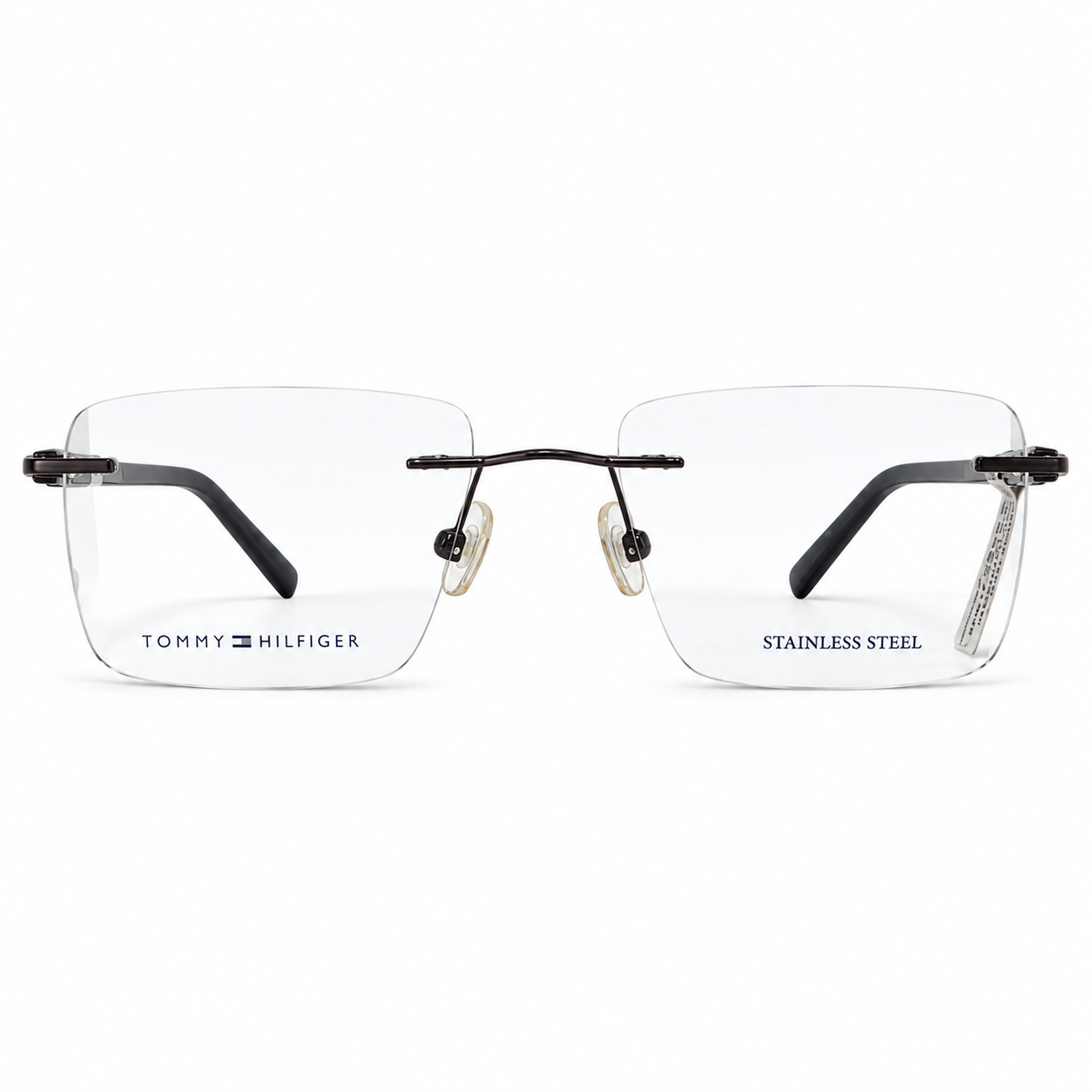 Tommy Hilfiger 6302 Titanium Black Square Rimless 53