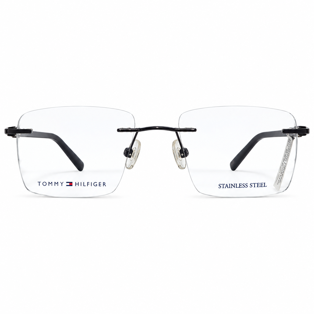 Tommy Hilfiger 6302 Titanium Black Square Rimless 53