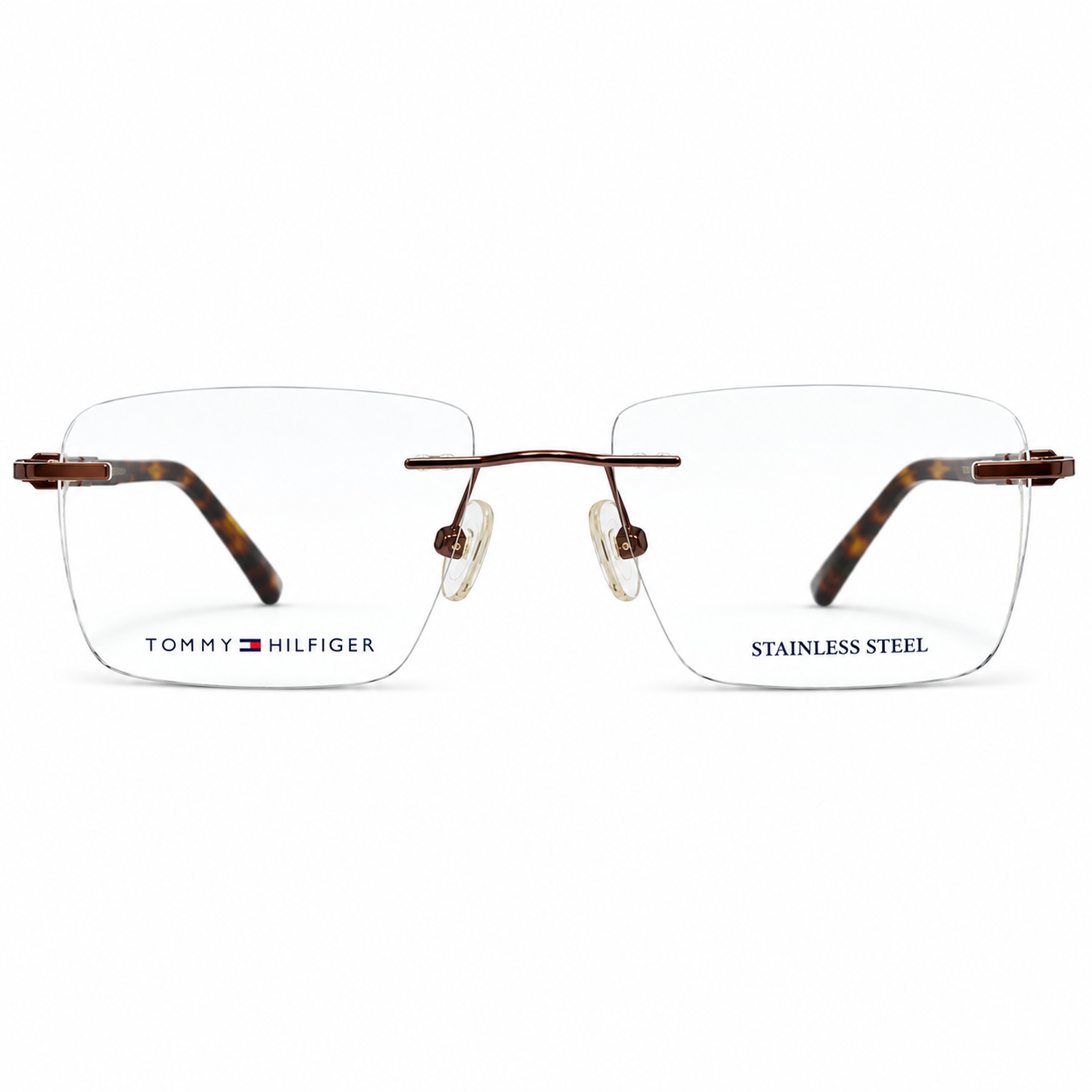 Tommy Hilfiger 6302 Titanium Silver Square Rimless 53