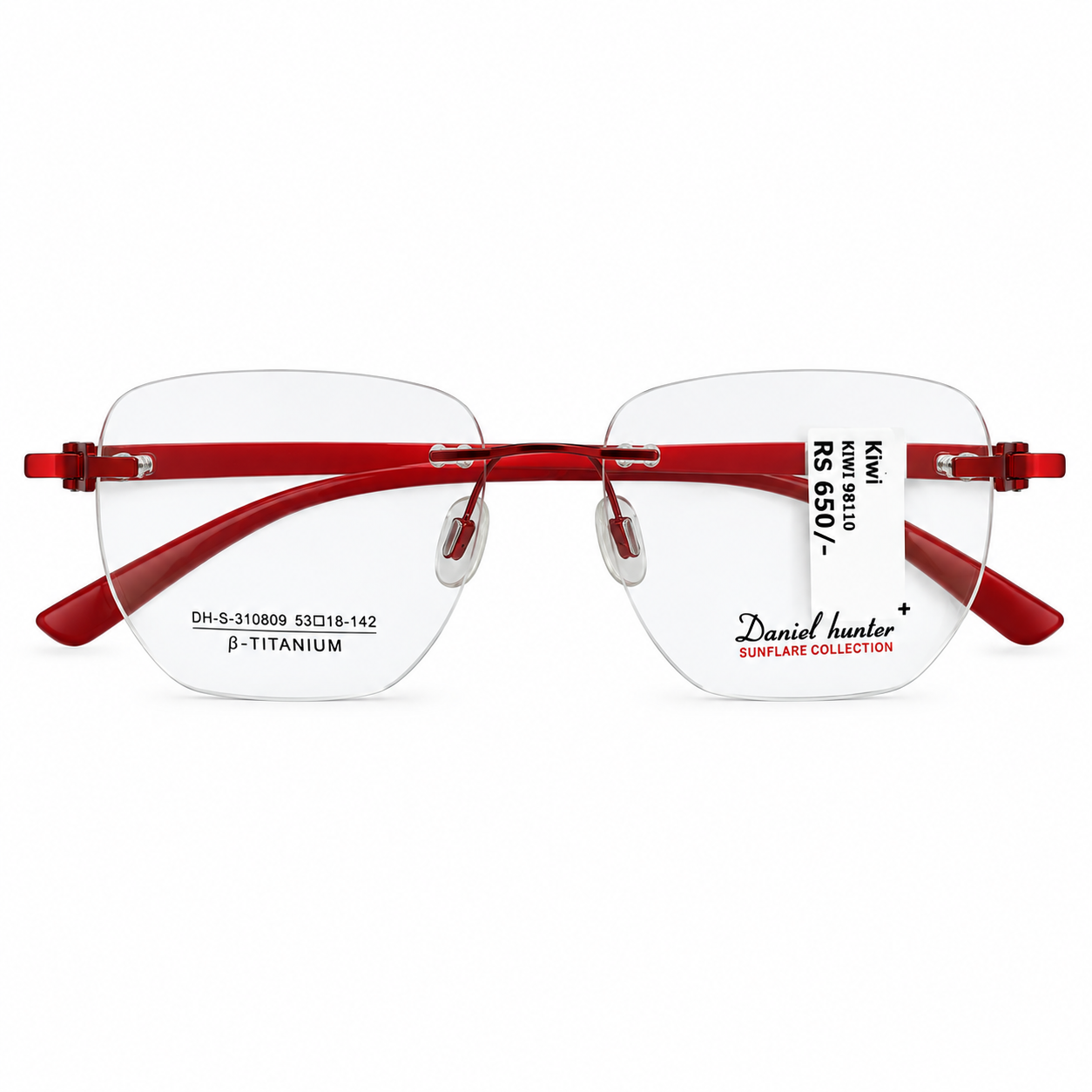 Kiwi 98110 Tr Flexi Charry Red Square Rimless 48