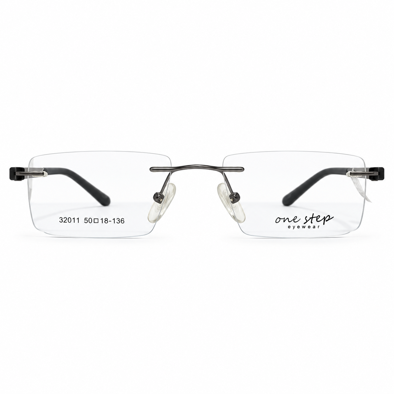 Onestep 32011 Metal Tr Black Blue Square Rimless 50