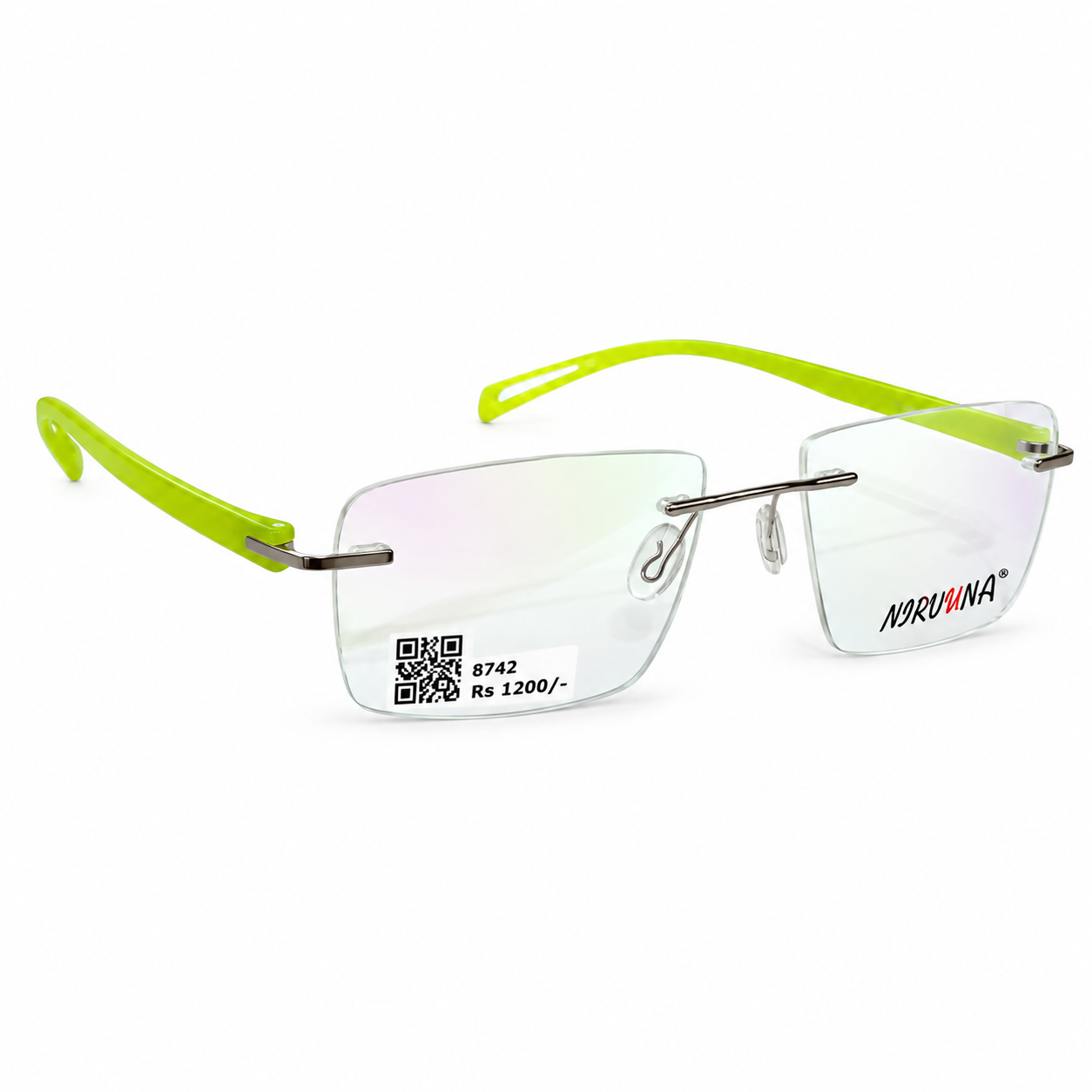 Nitvane N8804 Tr Flexi Silver  Green Square Full Frame 54