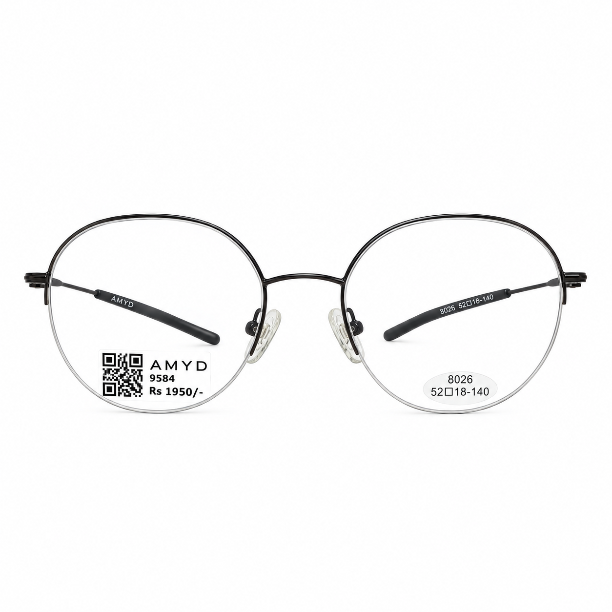 Piramyd 8026 Metal Black Hexagon Half Frame 52