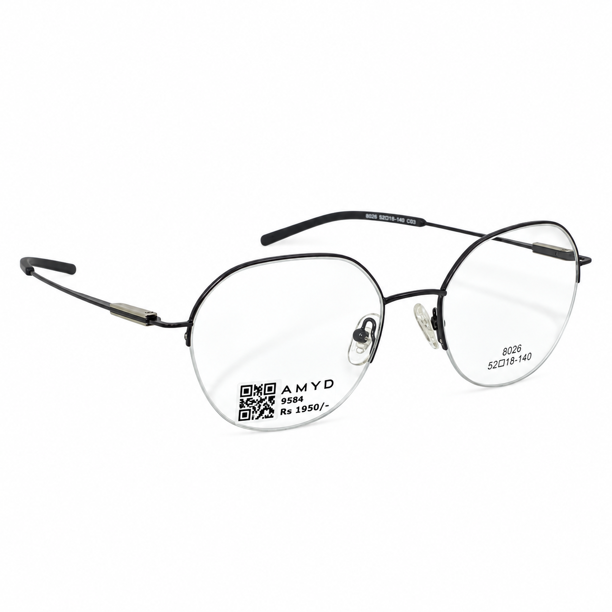 Piramyd 8026 Metal Black Hexagon Half Frame 52