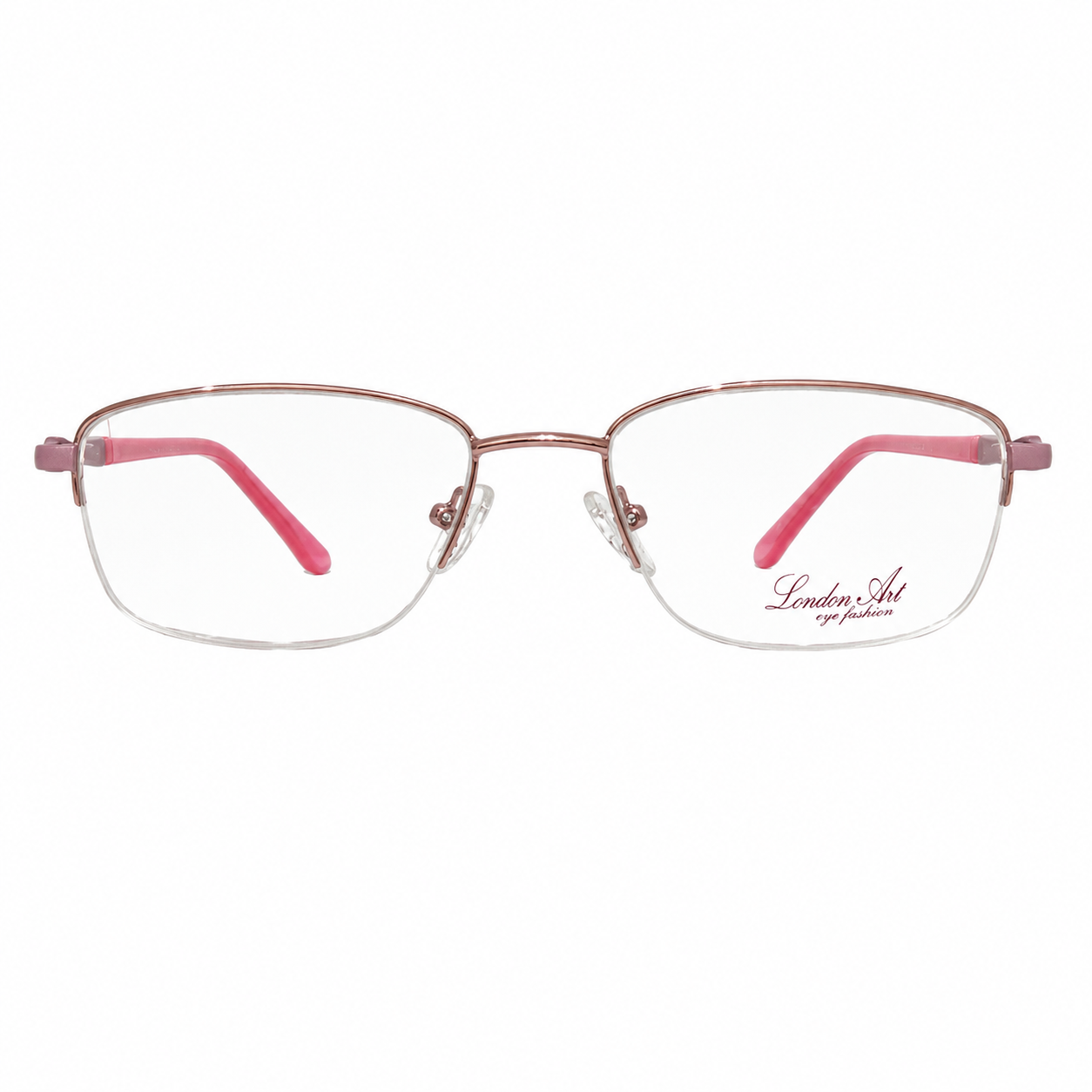 RoseMarry 242209 Metal Pink Oval Half Frame 52
