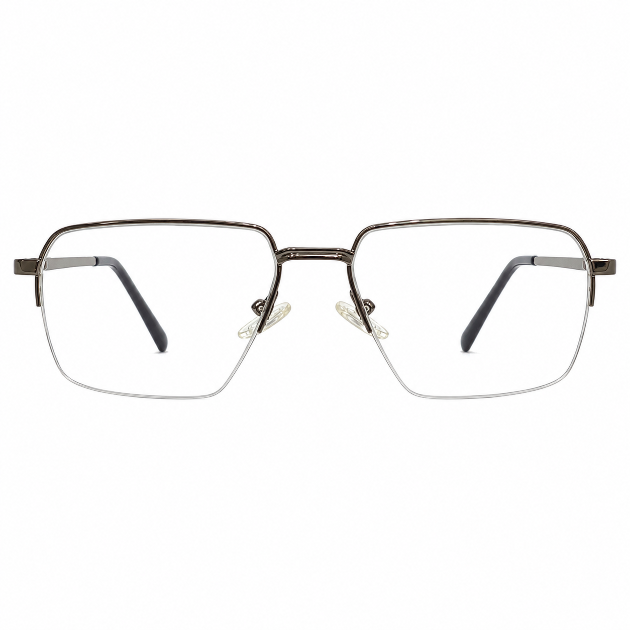 Martin Md9005 Metal Metalic Gray Square Half Frame 53