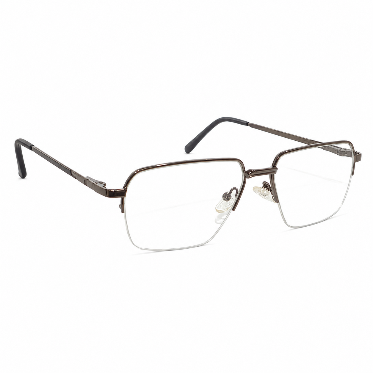Martin Md9005 Metal Metalic Gray Square Half Frame 53