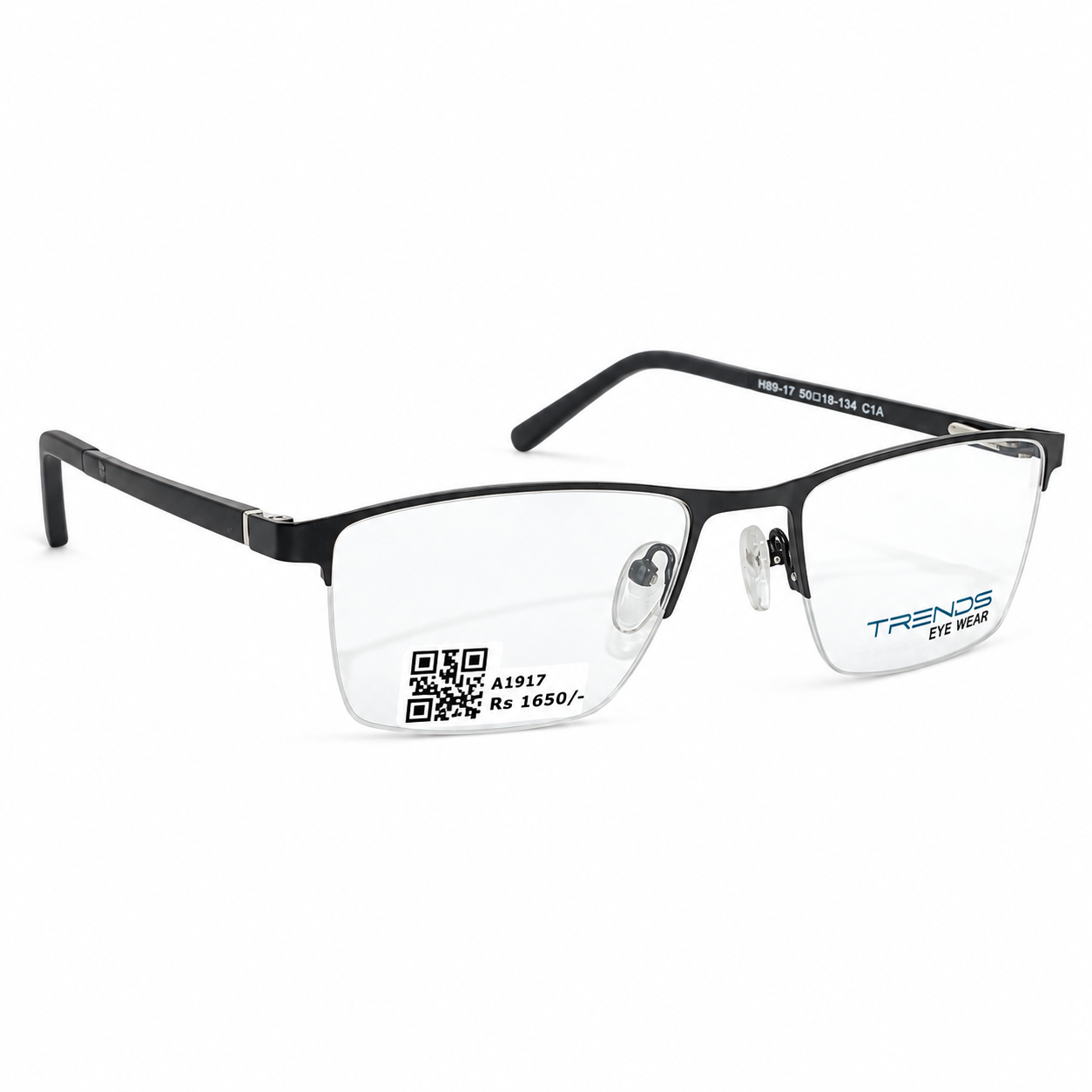 Trends Hb 09 17 Metal Black Square Half Frame 50