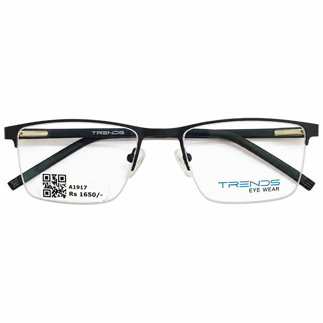 Trends Hb 09 17 Metal Black Square Half Frame 50