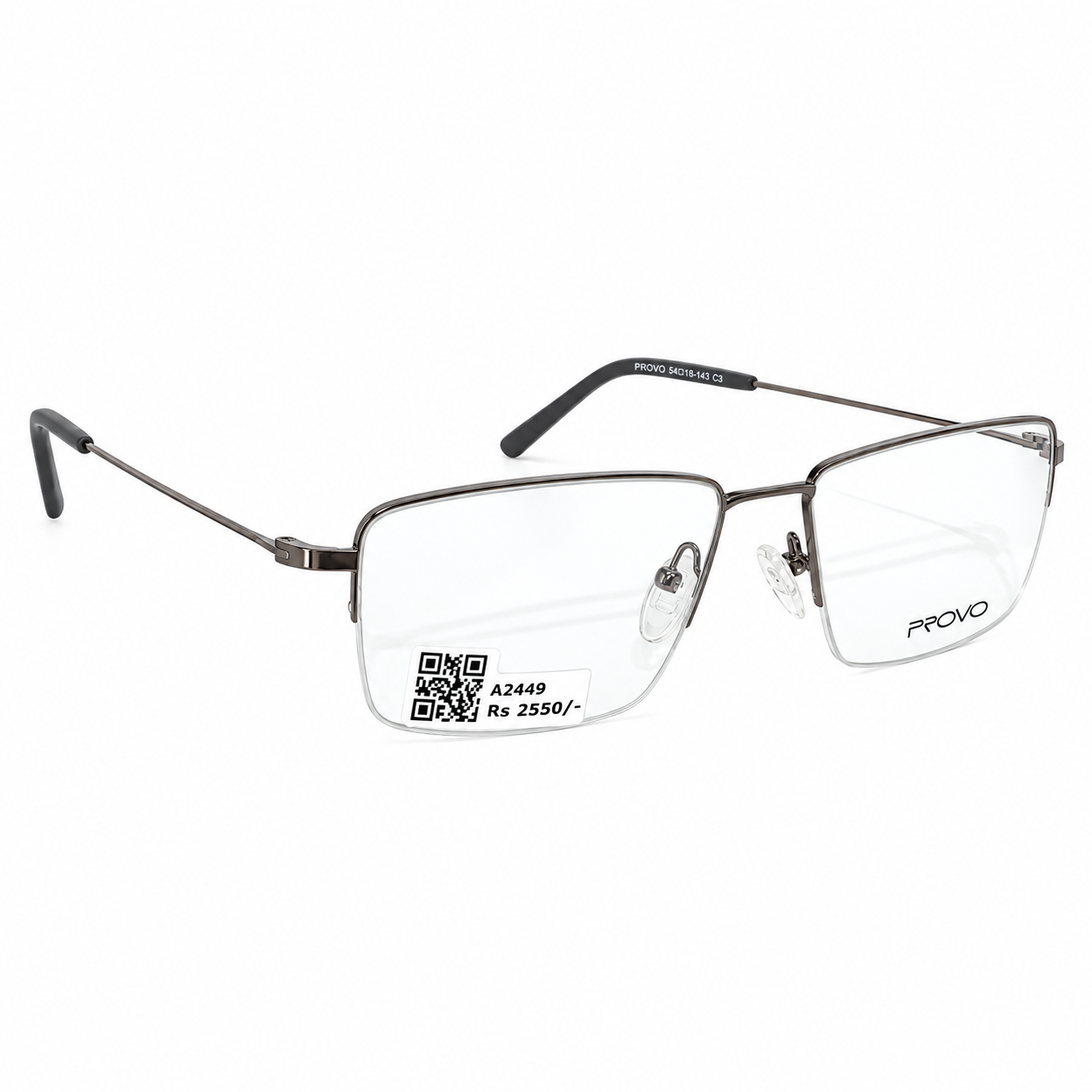 Provo 5809 Metal Metalic Gray Rectangle Full Frame 54