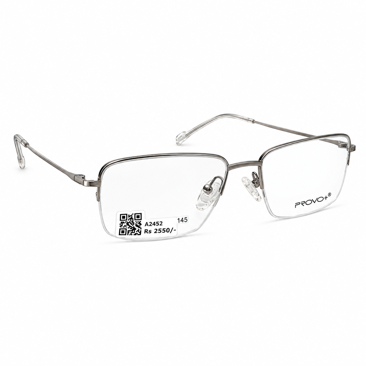 Provo 7706 Metal Blue Rectangle Half Frame 54