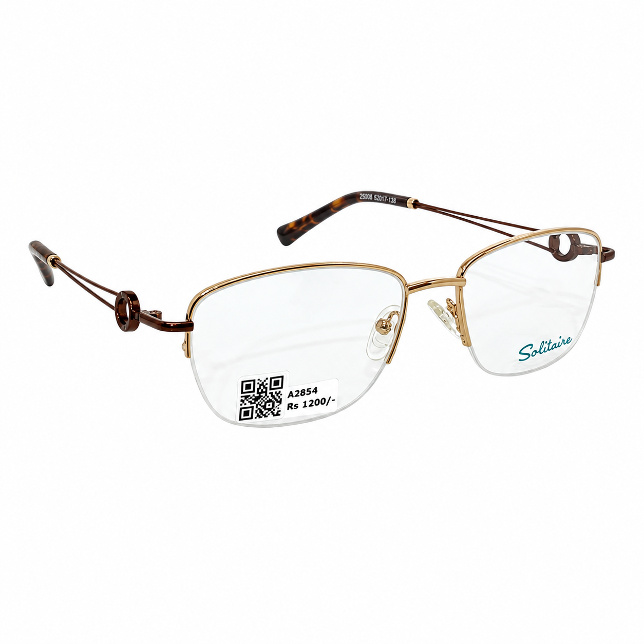 Trends 250603 Metal Gold Oval Half Frame 52