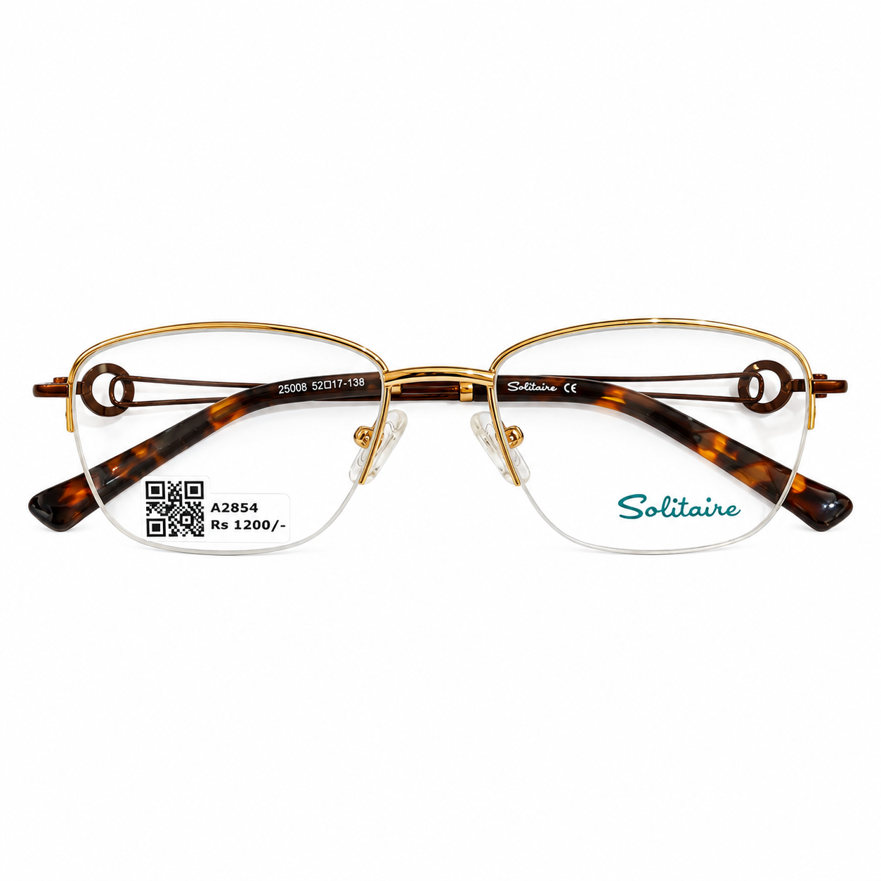 Trends 250603 Metal Gold Oval Half Frame 52