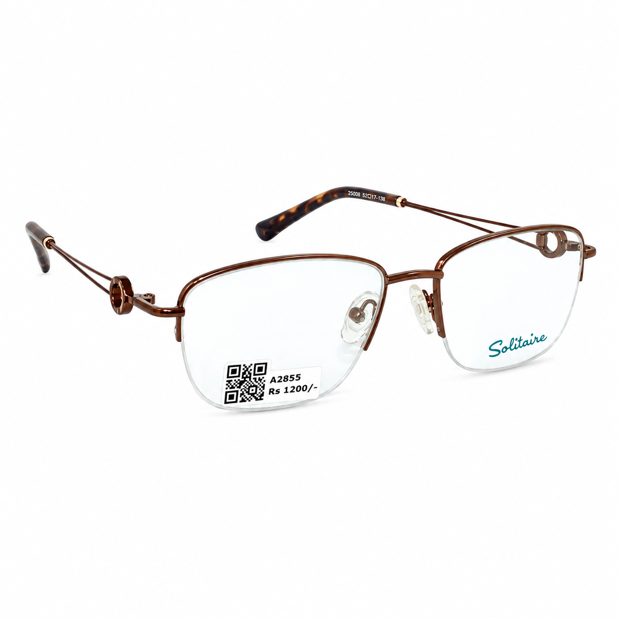 Trends 250603 Metal Brown Oval Half Frame 52
