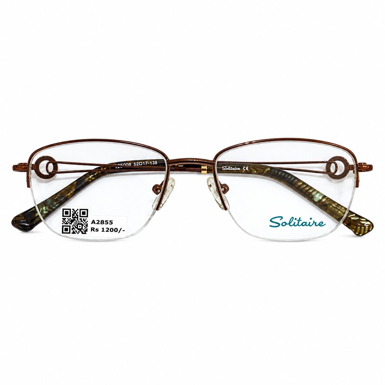Trends 250603 Metal Brown Oval Half Frame 52
