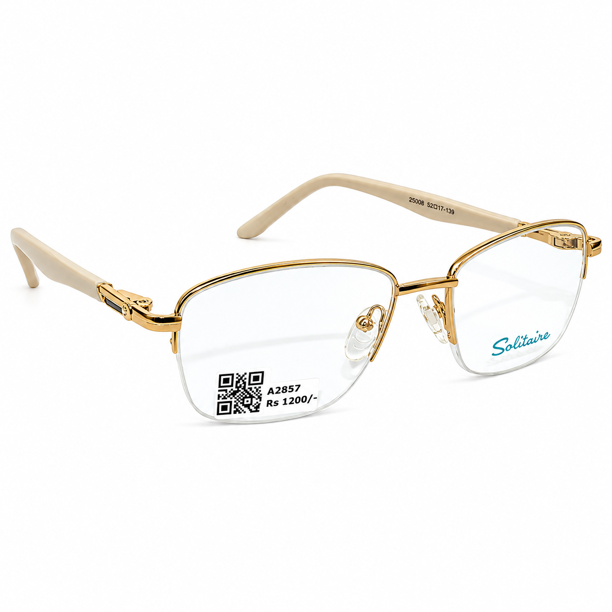 Trends 250609 Metal Gold Oval Half Frame 52