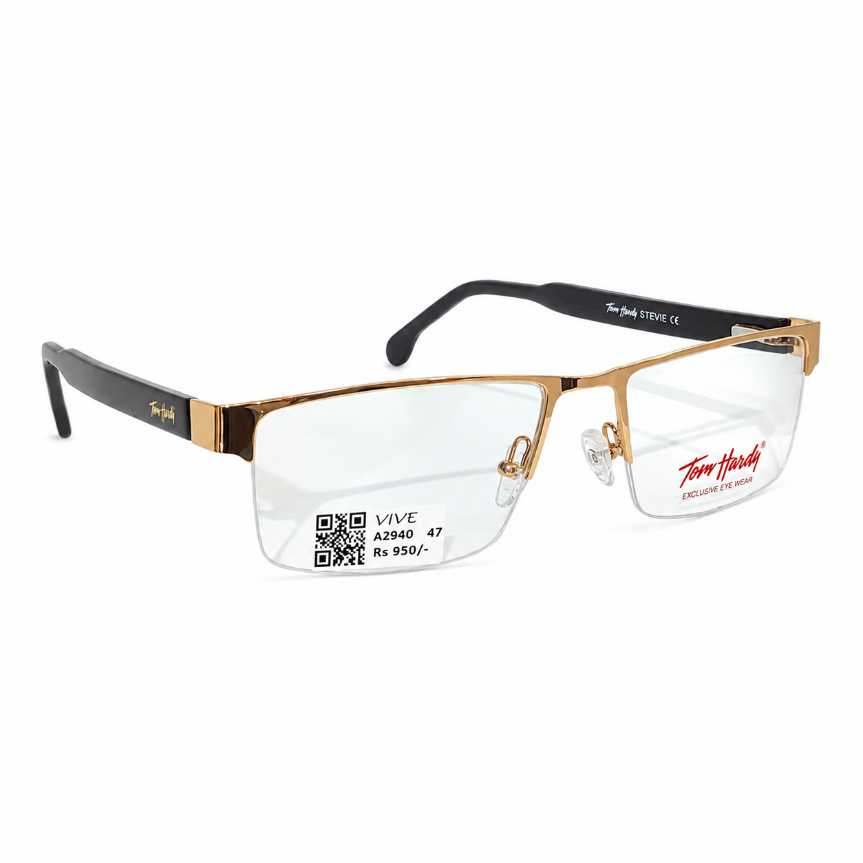 Tom Hardy 9258403 Metal Gold Rectangle Half Frame 56