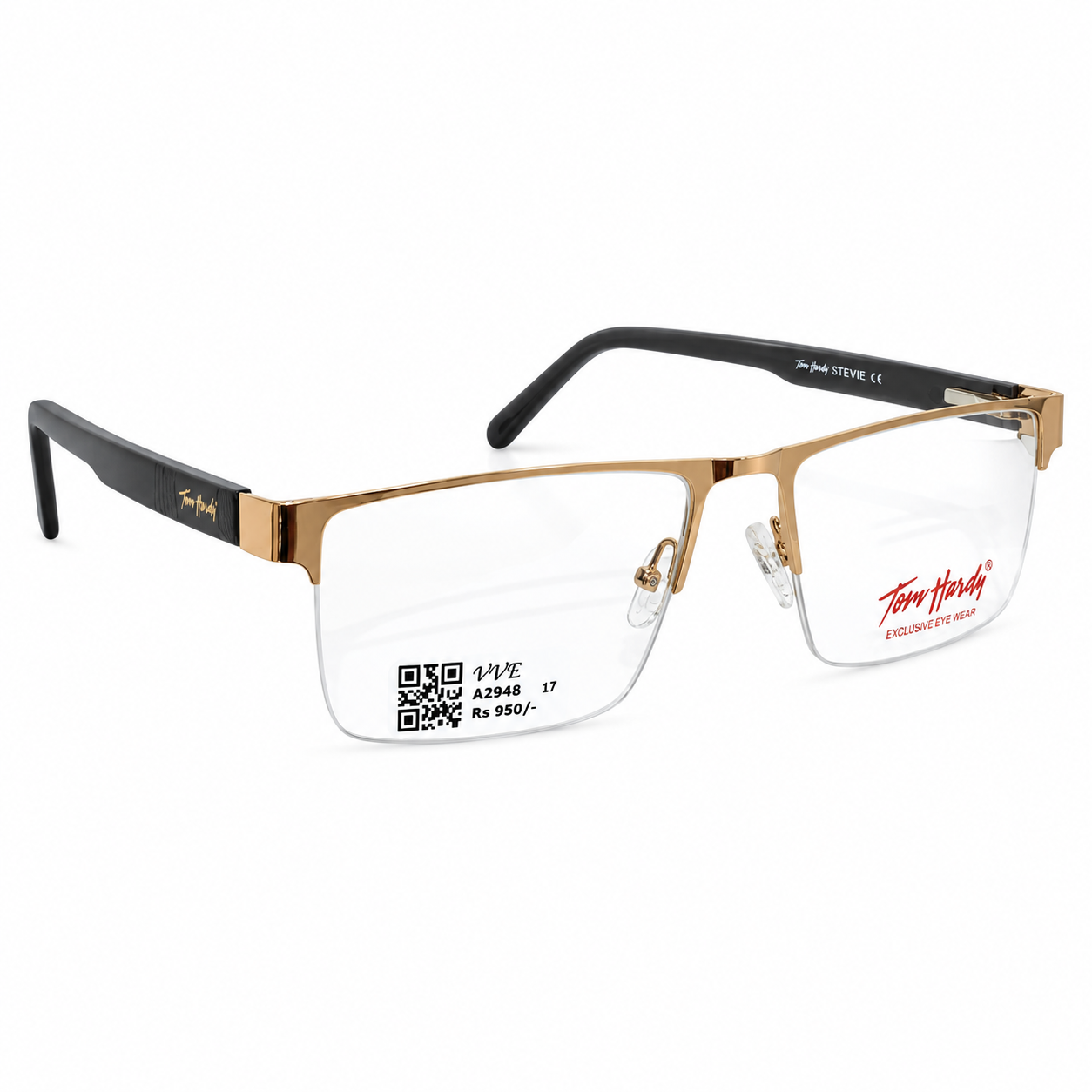 Tom Hardy 9258410 Metal Gold Square Half Frame 59