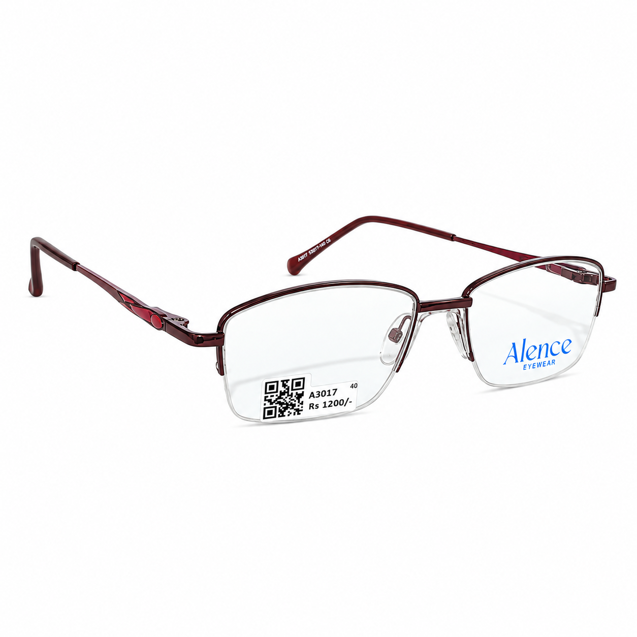Alence 95204 Metal Wine Oval Half Frame 50