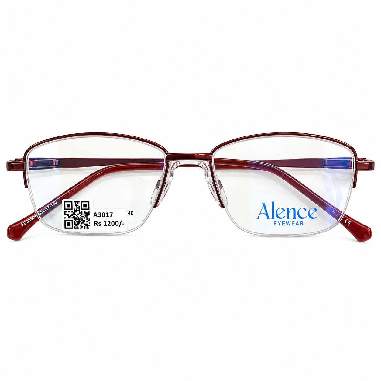 Alence 95204 Metal Wine Oval Half Frame 50