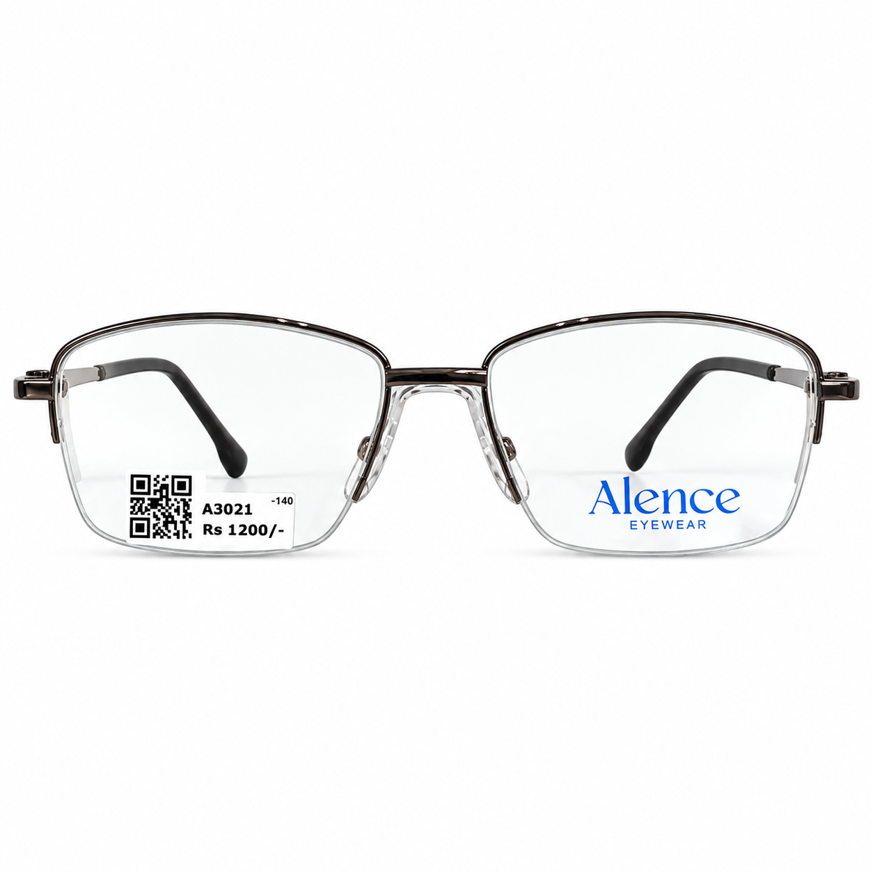 Alence 95208 Metal Brown Oval Half Frame 49