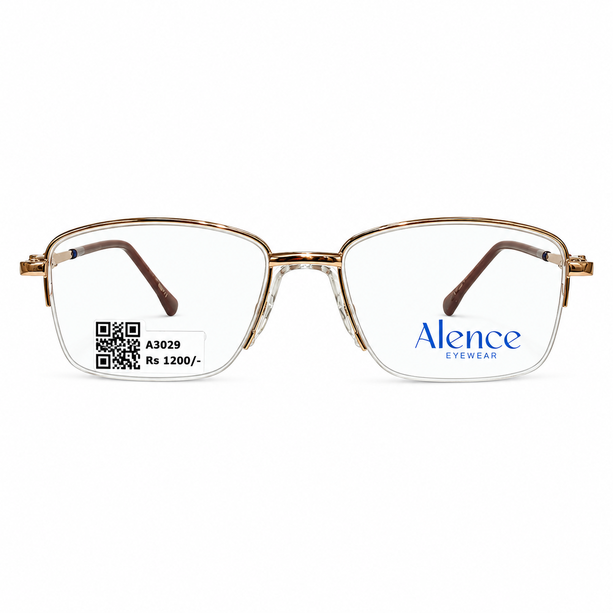 Alence 95207 Metal Gold Oval Half Frame 49