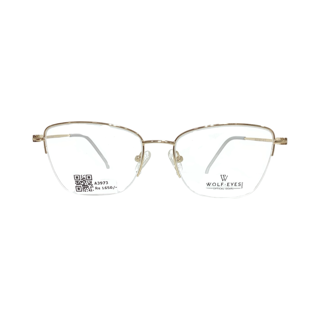 Wolfeyes 260018 Metal Gold Cat Eyes Half Frame 52