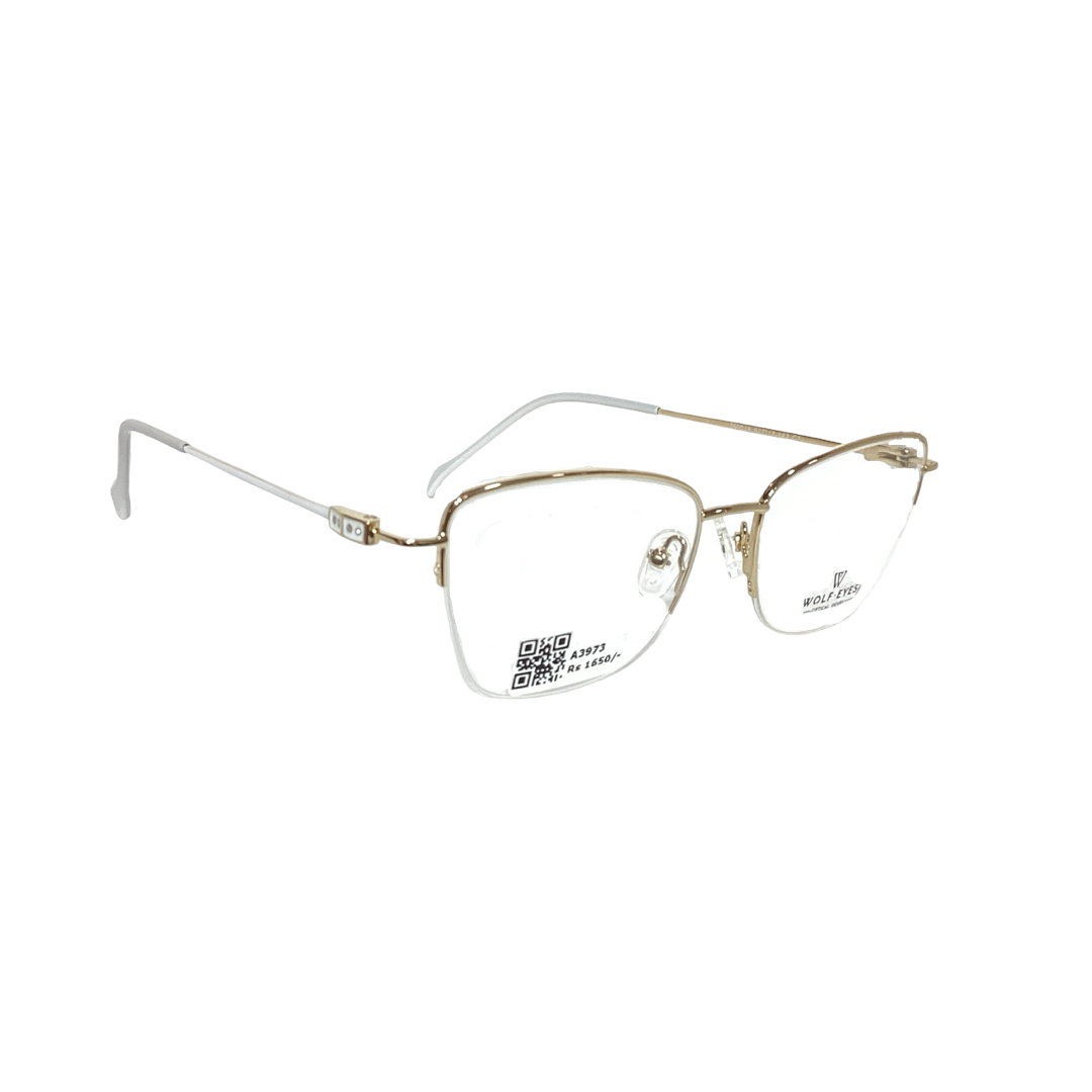 Wolfeyes 260018 Metal Gold Cat Eyes Half Frame 52