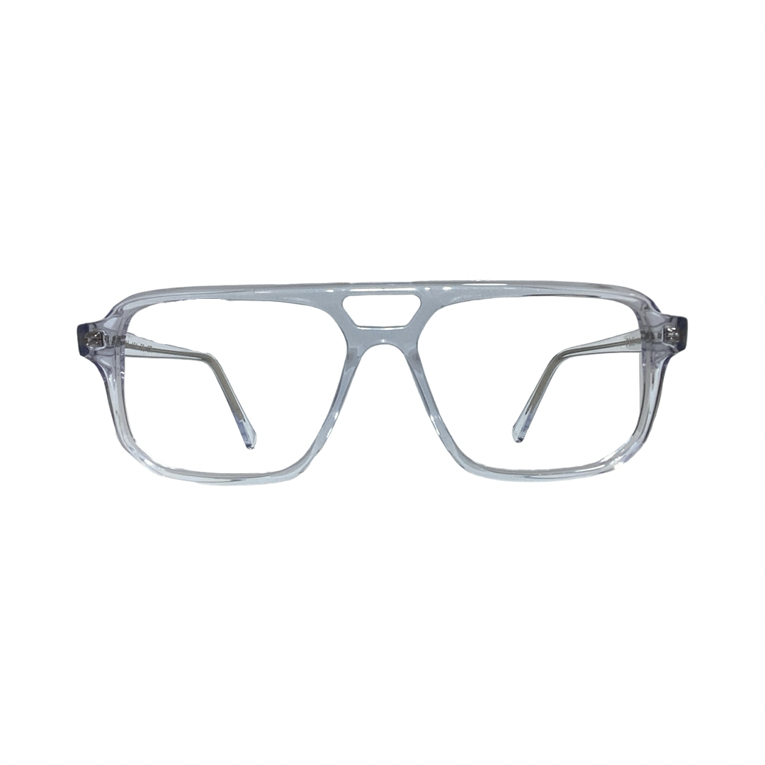 PG m124 Acetate Cristal White Retro Full Frame 58