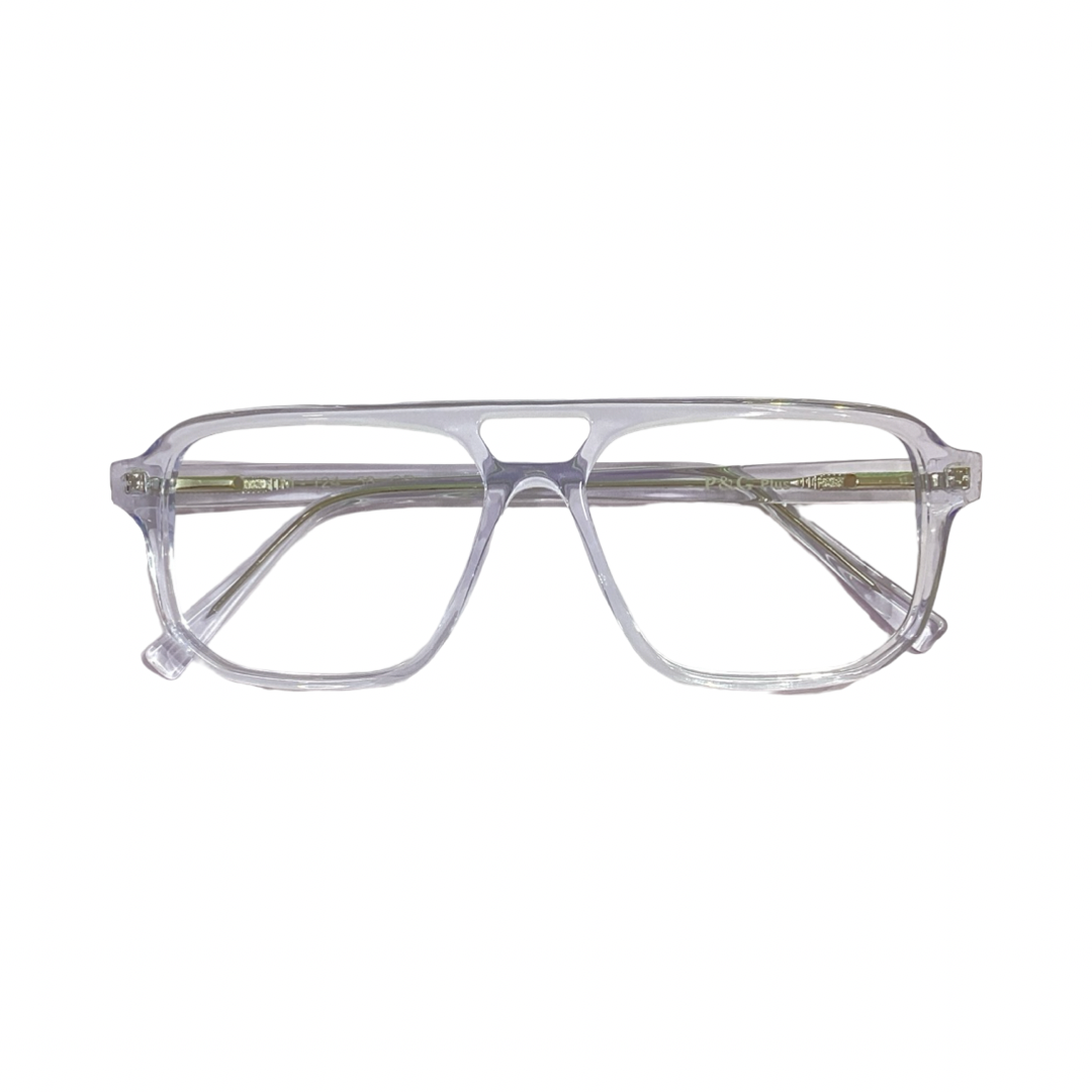 PG m124 Acetate Cristal White Retro Full Frame 58