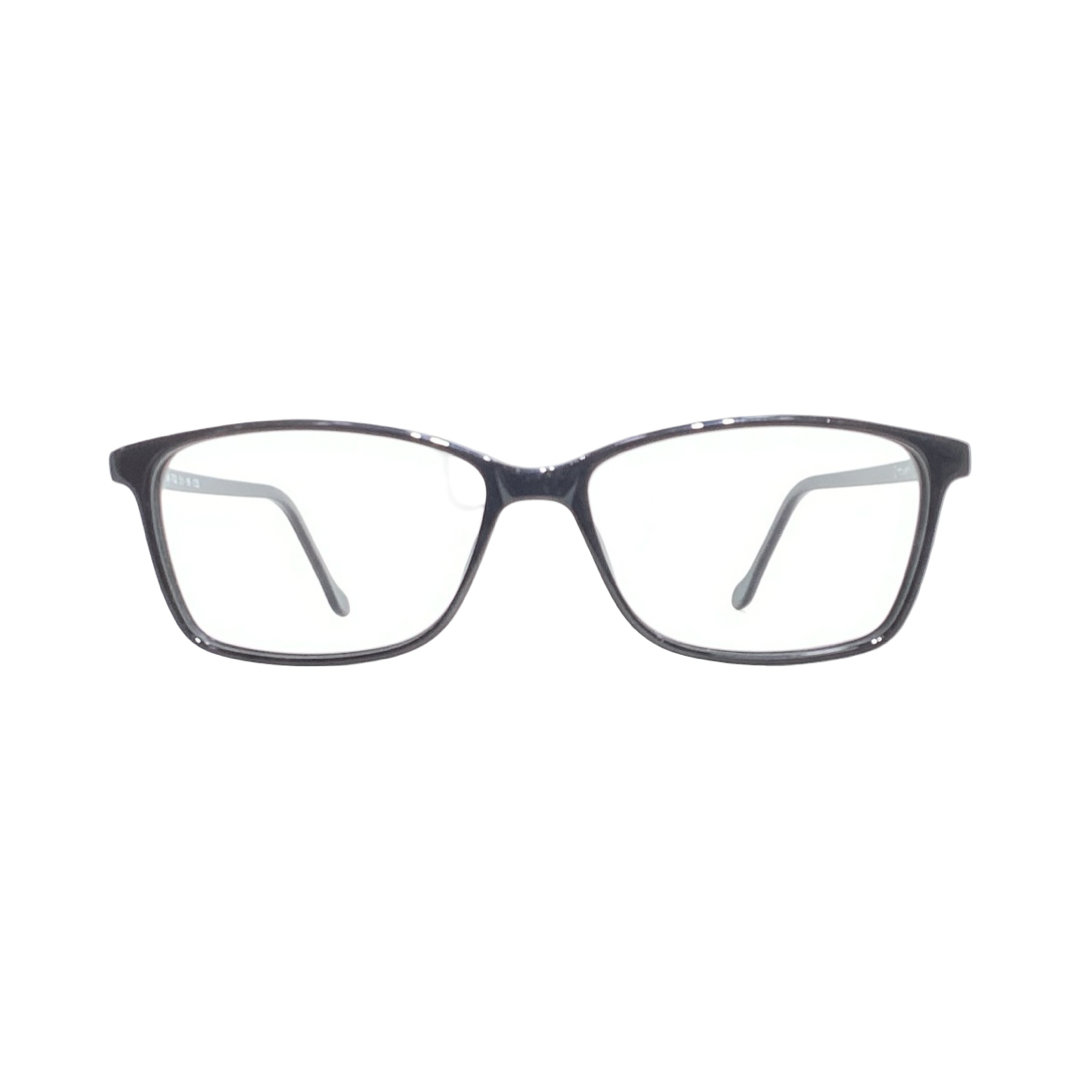 Touch 702 Acetate Black Rectangle Half Frame 51