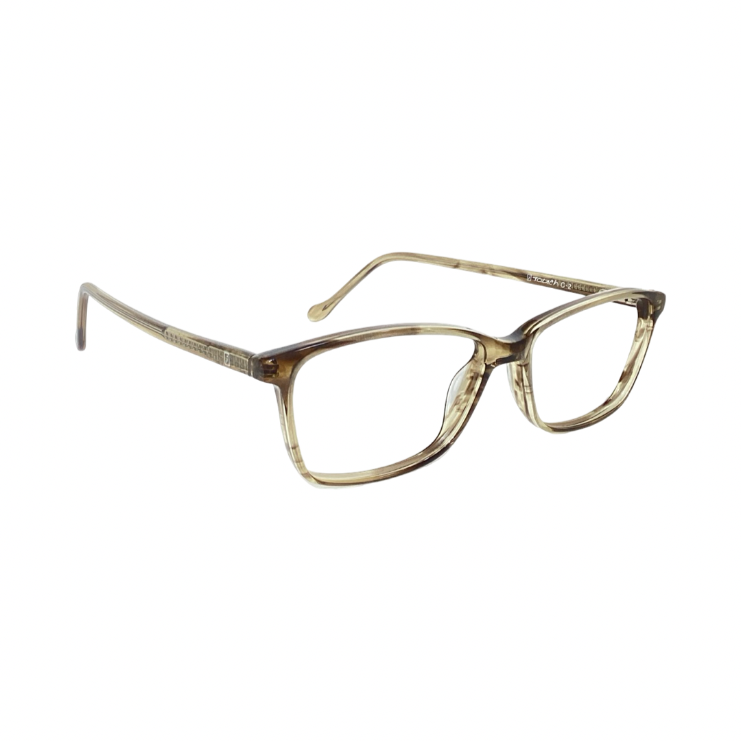 Touch 702 Acetate Leopard Brown Rectangle Half Frame 51